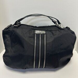Kenneth Cole Reaction Nylon Tote Black Lightweight Dual Staps and Shoulder Strap